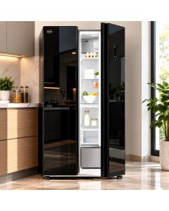 Refrigeradora SXS CLK 21 Pies Vidrio Negro FF2-80.1