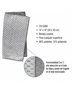 Paño Microfibra 14"x14" 2en1 Paño Microfibra 14"x14" 2en1
