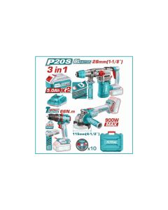 Combo Total 20V 3PC Taladro + Rotomartillo + Esmeriladora UTOSLI241183