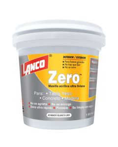 Masilla Acrílica Lanco Liviana Zero 1/8Masilla Acrílica Lanco Liviana Zero 1/8