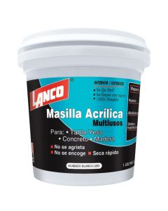 Masilla Acrílica Lanco Multiusos Blanca 1/8Masilla Acrílica Lanco Multiusos Blanca 1/8