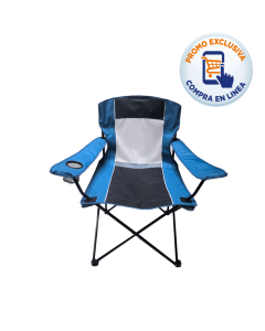 Sillas de Camping Azul/Gris