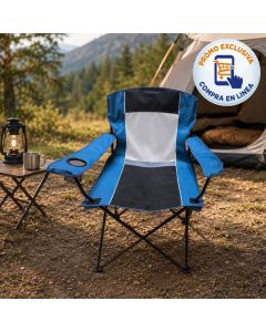 Sillas de Camping Azul/Gris
