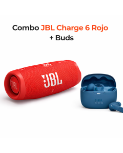 Parlante JBL Bluetooth Charge 6 Rojo + Buds