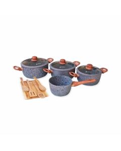 Juego Ollas Monix Granito Gris 12 piezas 