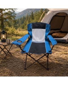 Sillas de Camping Azul/Gris