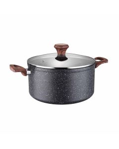 Olla Mármol Vegga Negro 26cm Con Tapa