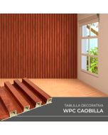 Tablilla Decorativa Plastimex WPC 3 Canales Caobilla ​