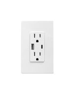 Toma con USB  Eagle Doble Polar 5a 