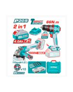 Combo Taladro Total 20V + Esmeriladora 4 1/2