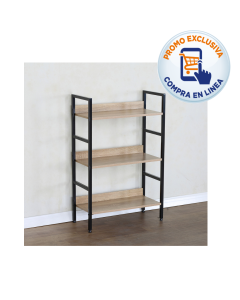 Librero 3 Estantes CLK Metal / Melamina