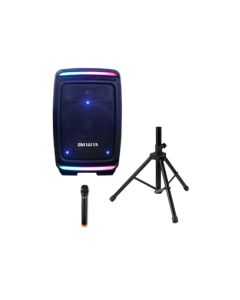 Parlante Aiwa 14" + Microfono + Pedestal