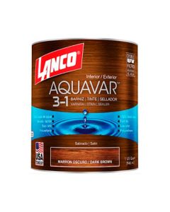 Barniz Lanco Aquavar Marron Oscuro 1/4 AQ1361-5Barniz Lanco Aquavar Marron Oscuro 1/4 AQ1361-5