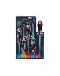 Juego Desatornilladores Truper 5 PiezasJuego Desatornilladores Truper 5 Piezas