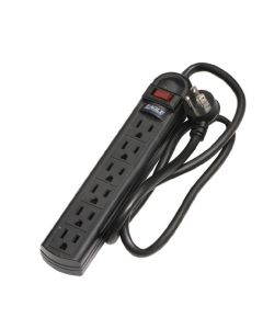 Regleta Eagle 6 Tomas Con Enchufe Curvo Negro