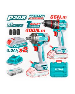 Combo Pistola Impacto Total 20V 400NM + Taladro